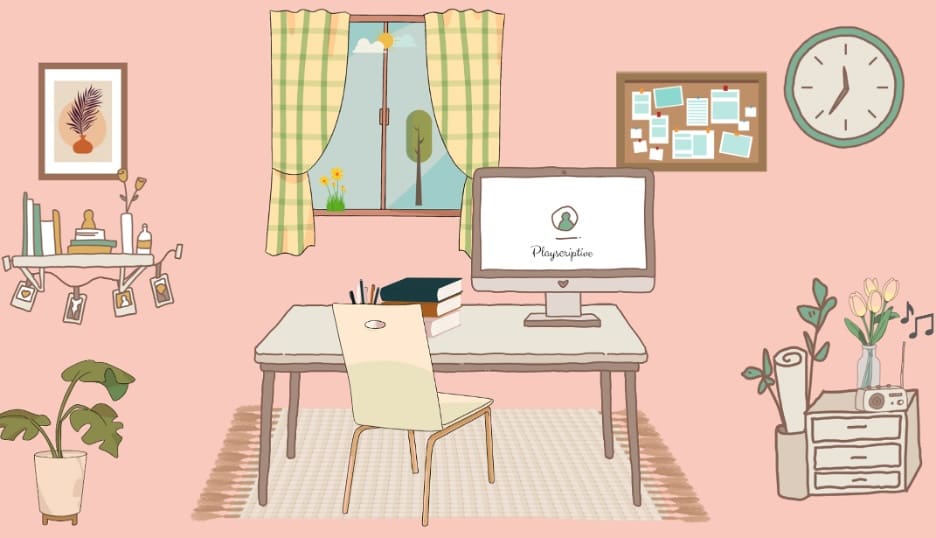 Drawing of home office